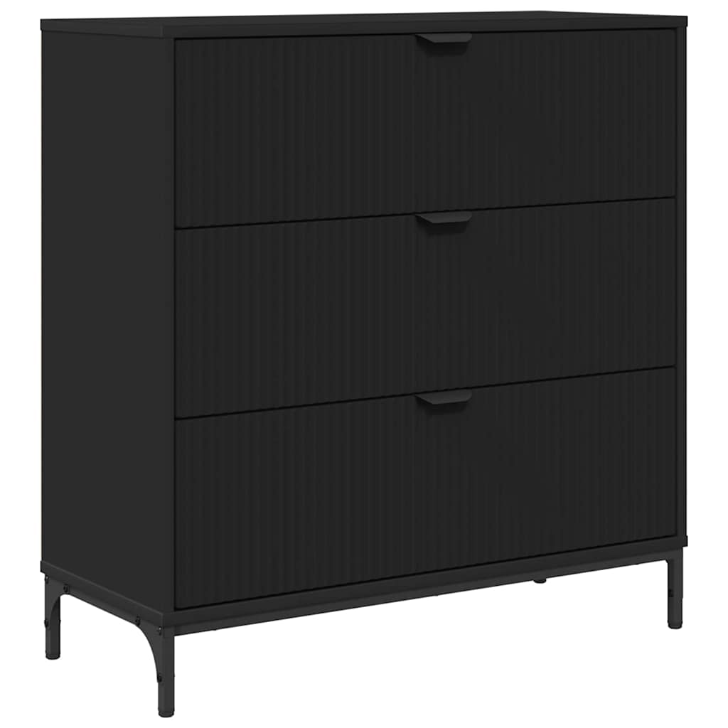 Buffet avec tiroir Noir 79,5 x 33 x 82 cm Bois d'ingénierie - XIOS