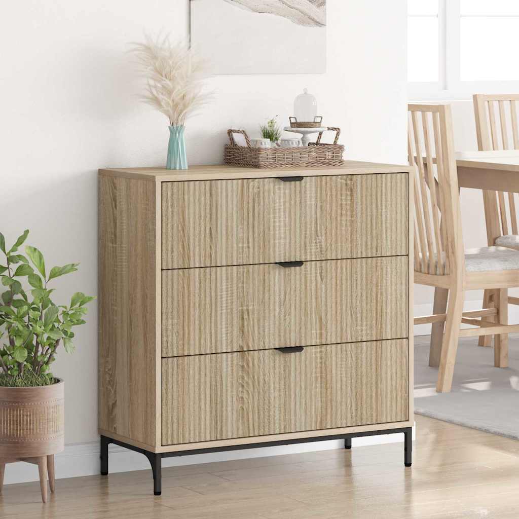 Buffet Chêne sonoma 79,5 x 33 x 82 cm Bois d'ingénierie - XIOS