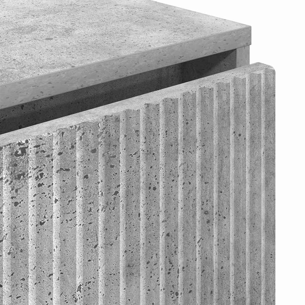 Buffet Gris béton 79,5 x 33 x 82 cm Bois d'ingénierie - XIOS