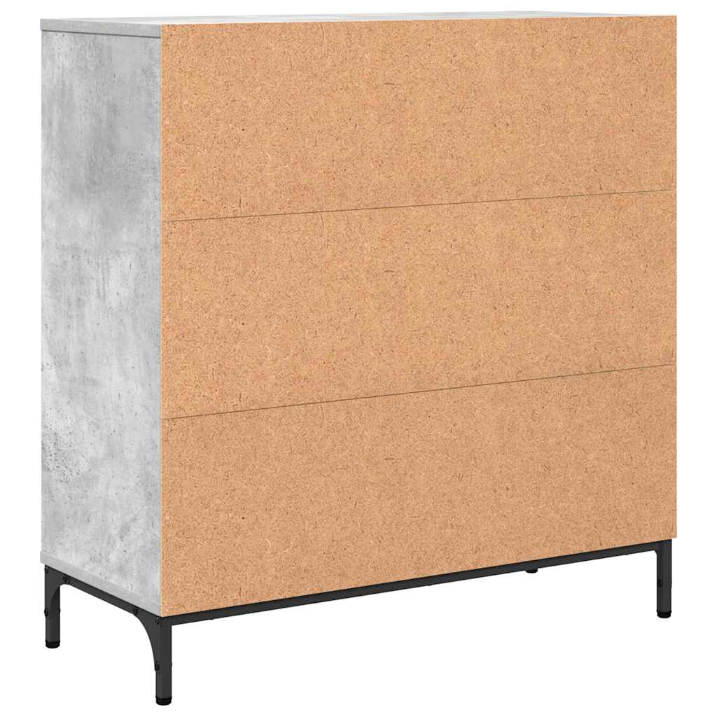 Buffet Gris béton 79,5 x 33 x 82 cm Bois d'ingénierie - XIOS