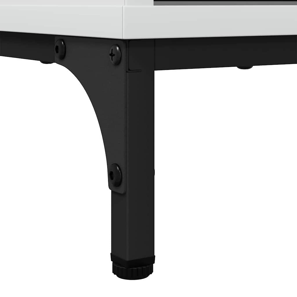 Buffet Blanc brillant 79,5 x 33 x 82 cm Bois d'ingénierie - XIOS