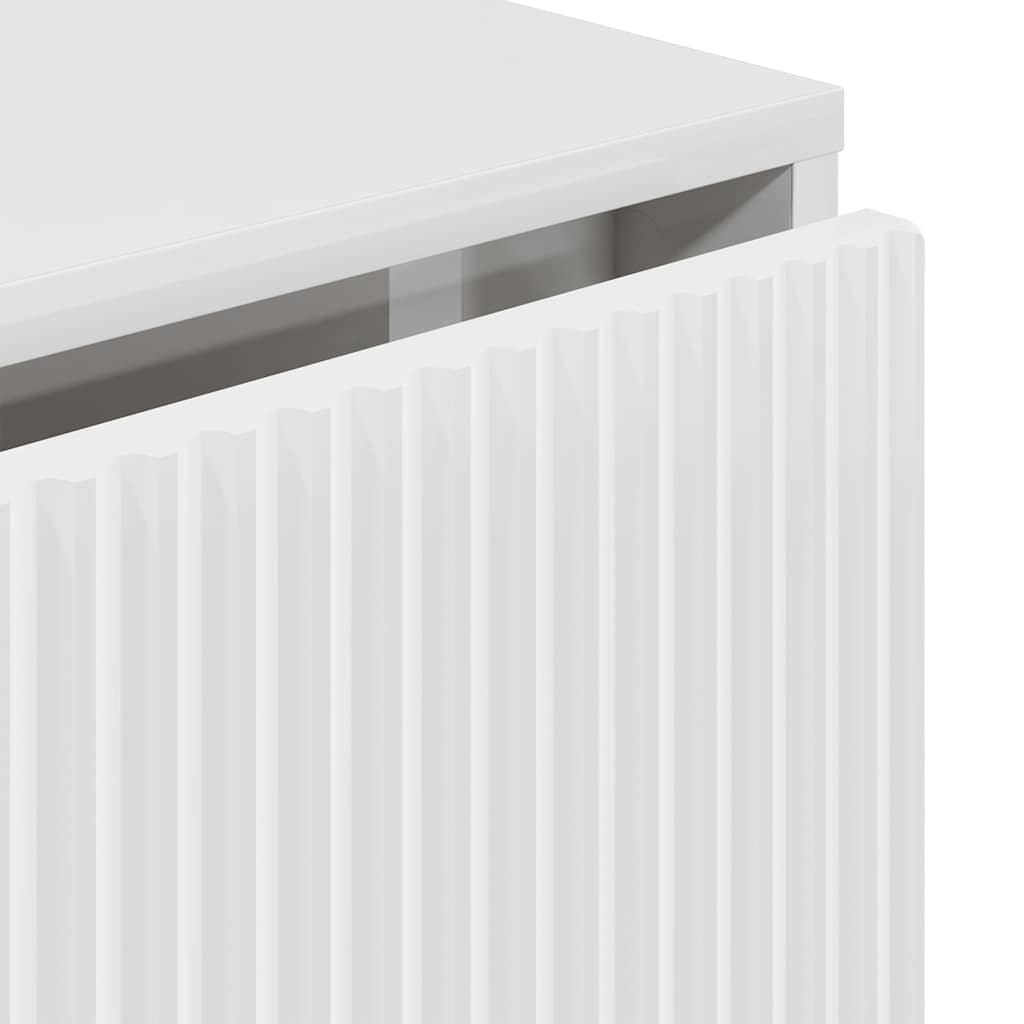 Buffet Blanc brillant 79,5 x 33 x 82 cm Bois d'ingénierie - XIOS