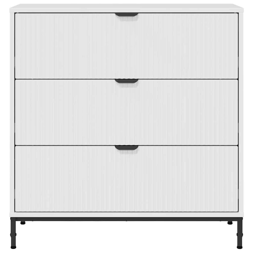 Buffet Blanc brillant 79,5 x 33 x 82 cm Bois d'ingénierie - XIOS
