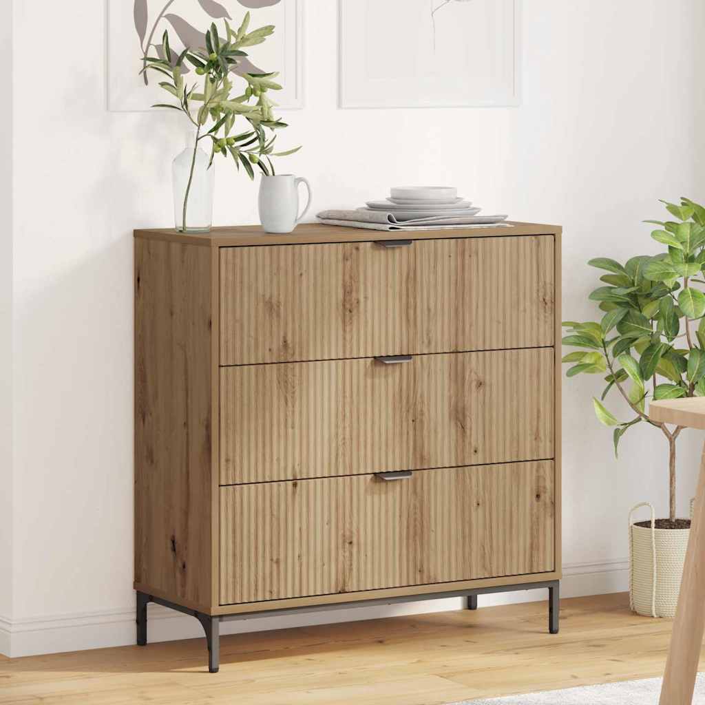 Buffet Chêne artisanal 79,5 x 33 x 82 cm Bois d'ingénierie - XIOS