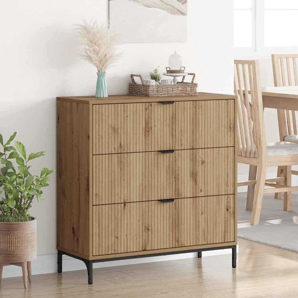 Buffet chêne artisanal 79,5 x 33 x 82 cm Bois d'ingénierie - XIOS