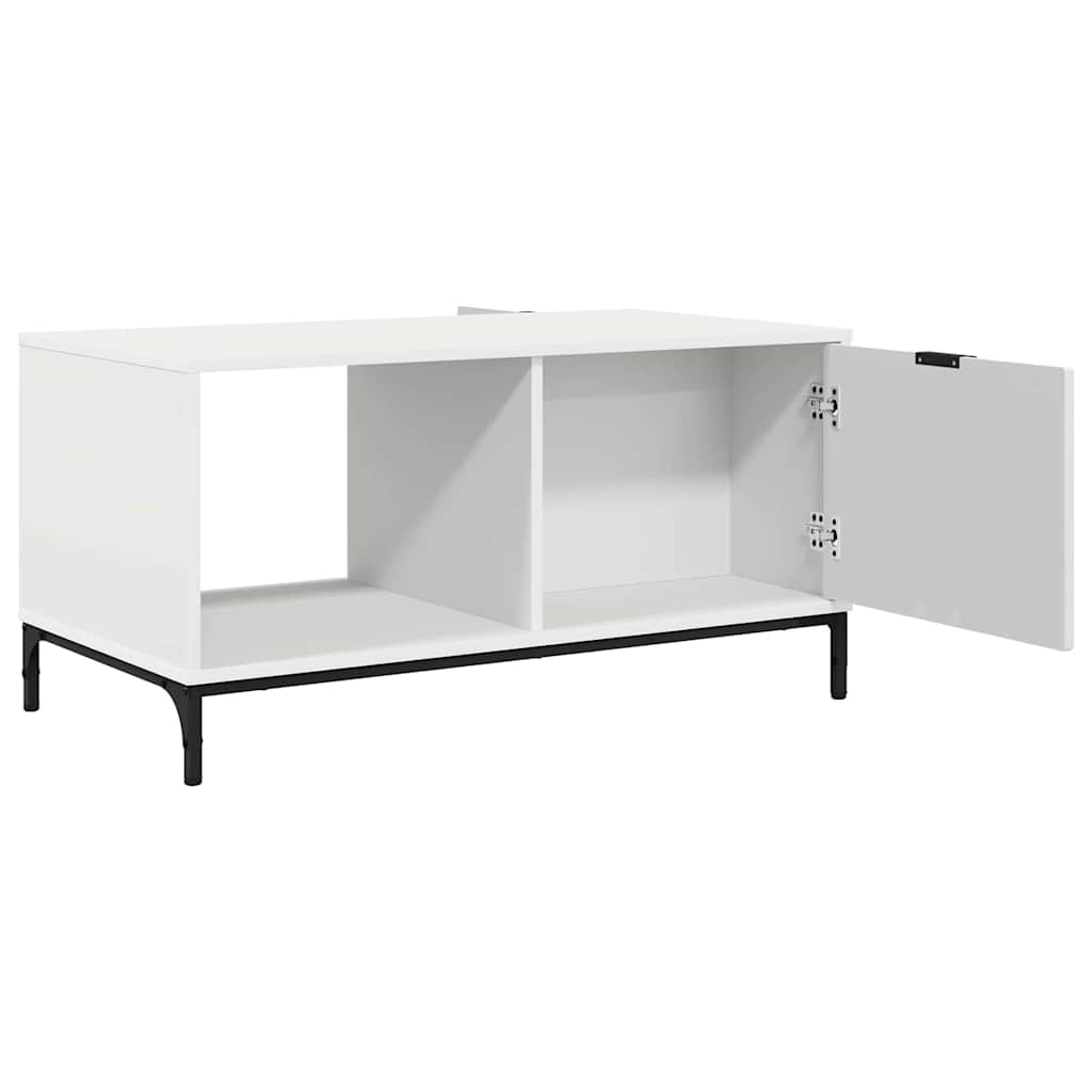 Table basse avec tiroir Blanc 90 x 49 x 46 cm Bois d'ingénierie - XIOS
