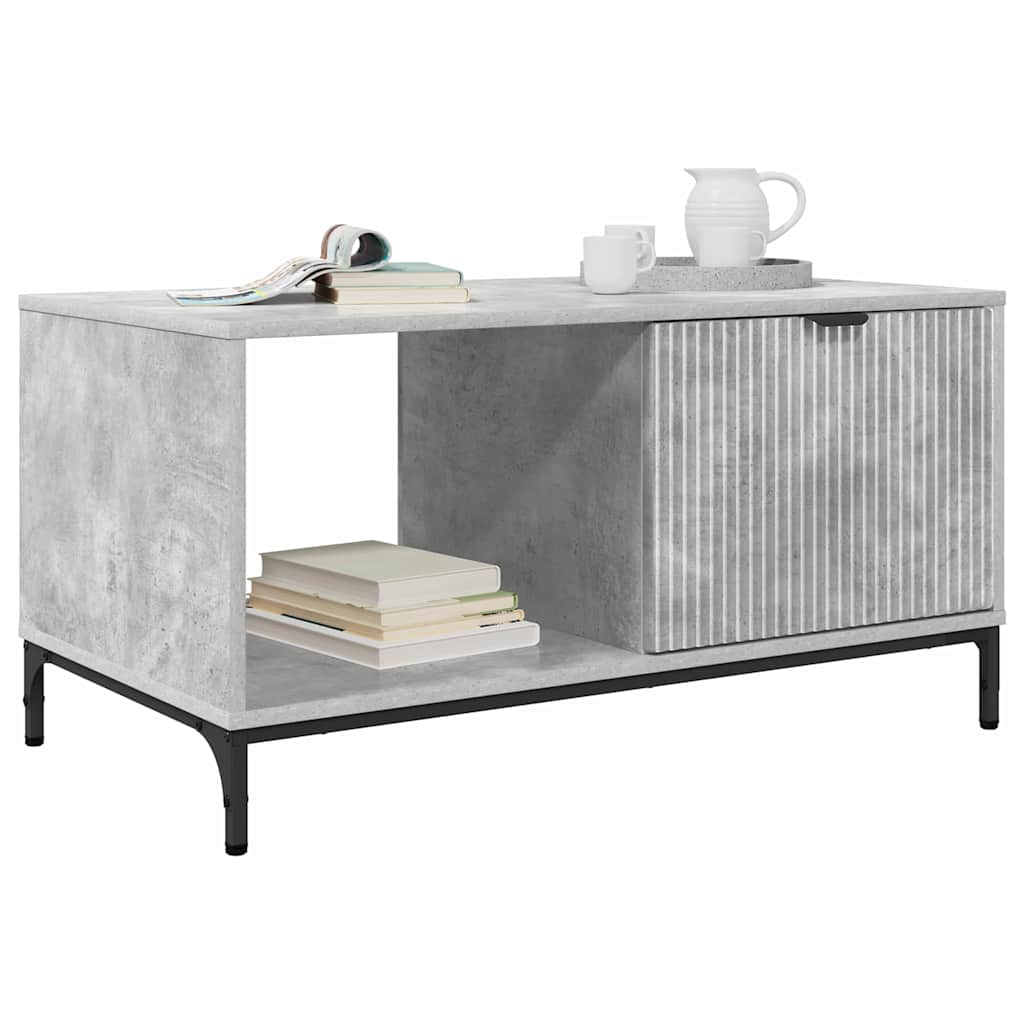 Table basse Gris béton 90 x 49 x 46 cm Bois d'ingénierie - XIOS