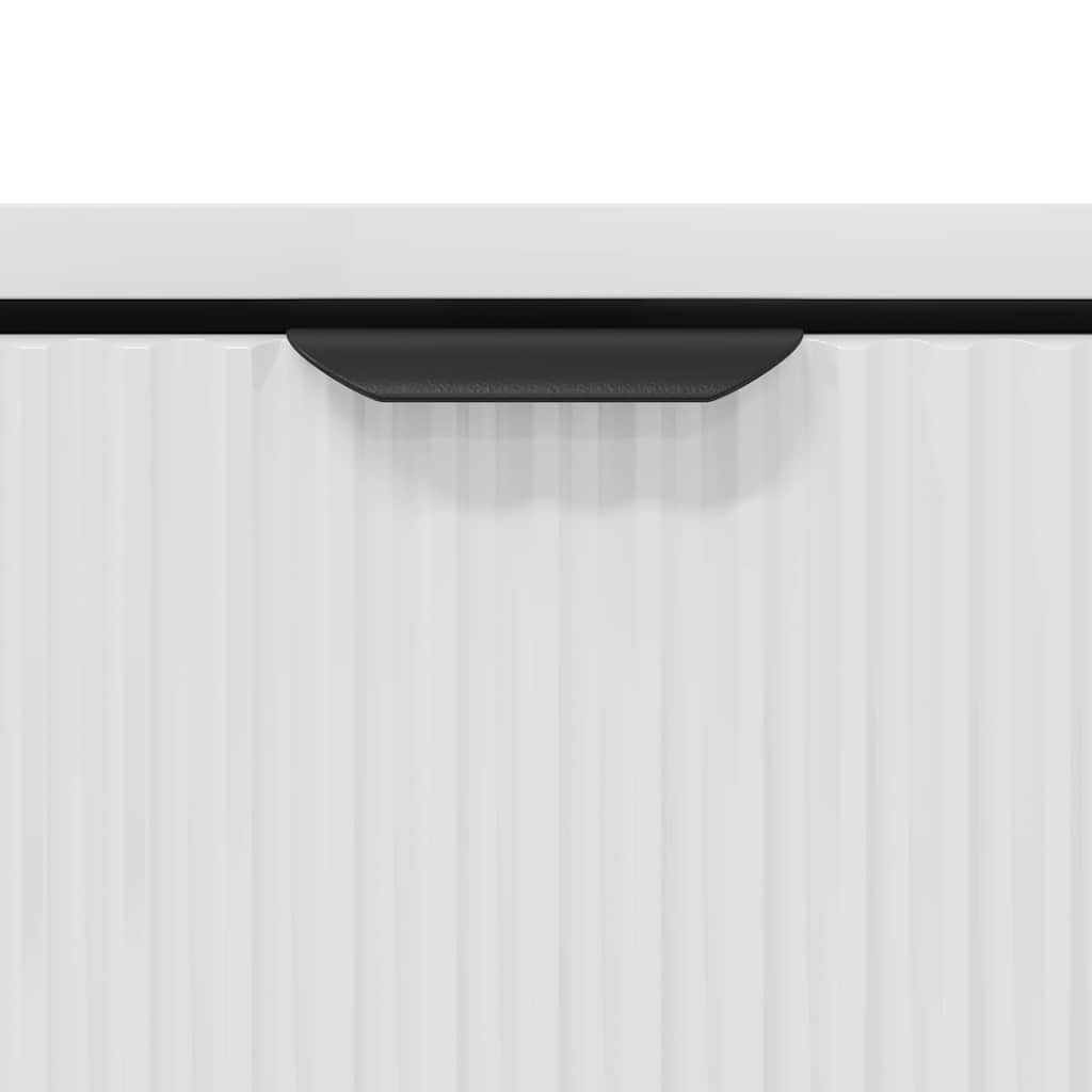 Table basse Blanc brillant 90 x 49 x 46 cm Bois d'ingénierie - XIOS