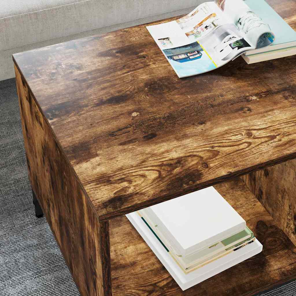 Table basse Chêne fumé 90 x 49 x 46 cm Bois d'ingénierie - XIOS