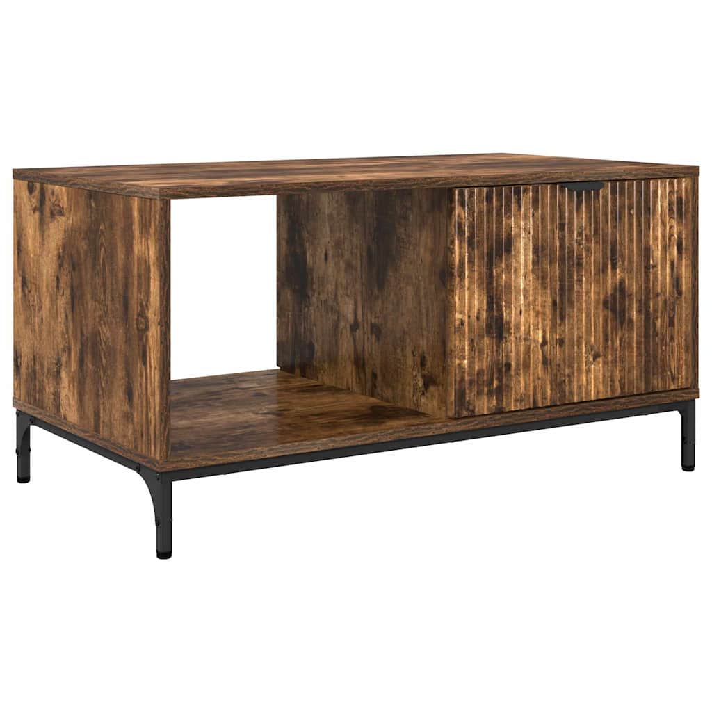 Table basse Chêne fumé 90 x 49 x 46 cm Bois d'ingénierie - XIOS