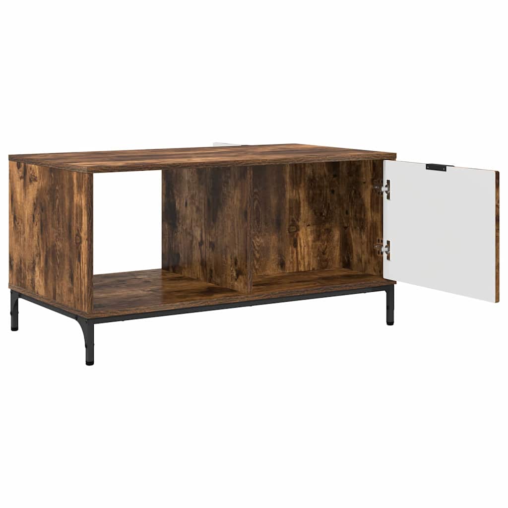 Table basse Chêne fumé 90 x 49 x 46 cm Bois d'ingénierie - XIOS