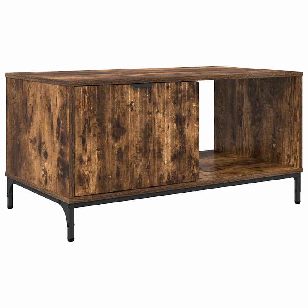 Table basse Chêne fumé 90 x 49 x 46 cm Bois d'ingénierie - XIOS
