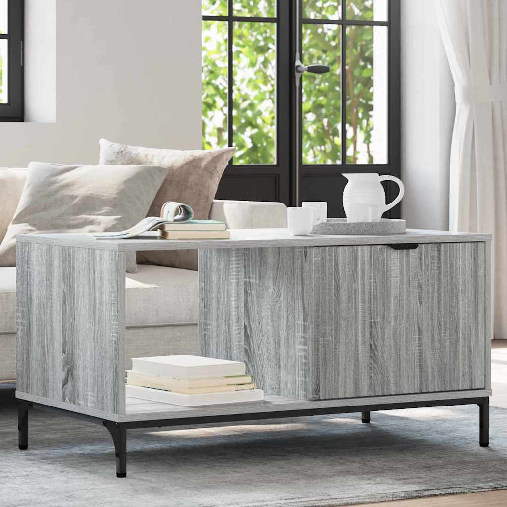 Table basse Gris Sonoma 90 x 49 x 46 cm Bois d'ingénierie - XIOS