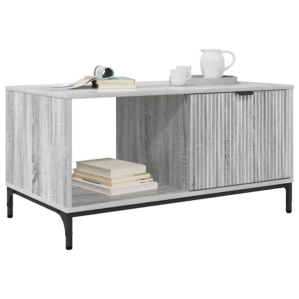 Table basse Gris Sonoma 90 x 49 x 46 cm Bois d'ingénierie - XIOS