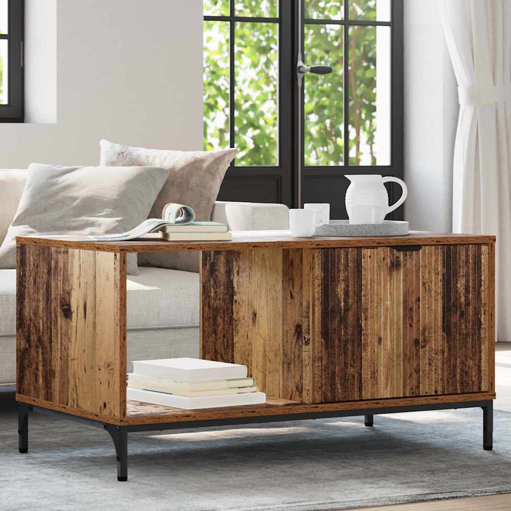 Table basse Bois ancien 90 x 49 x 46 cm Bois d'ingénierie - XIOS