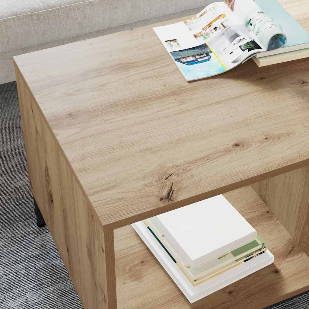Table basse Chêne artisanal 90 x 49 x 46 cm Bois d'ingénierie - XIOS