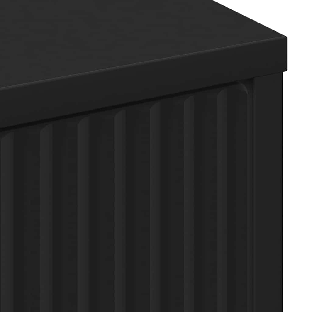 Buffet Noir 89,5 x 33 x 82 cm Bois d'ingénierie