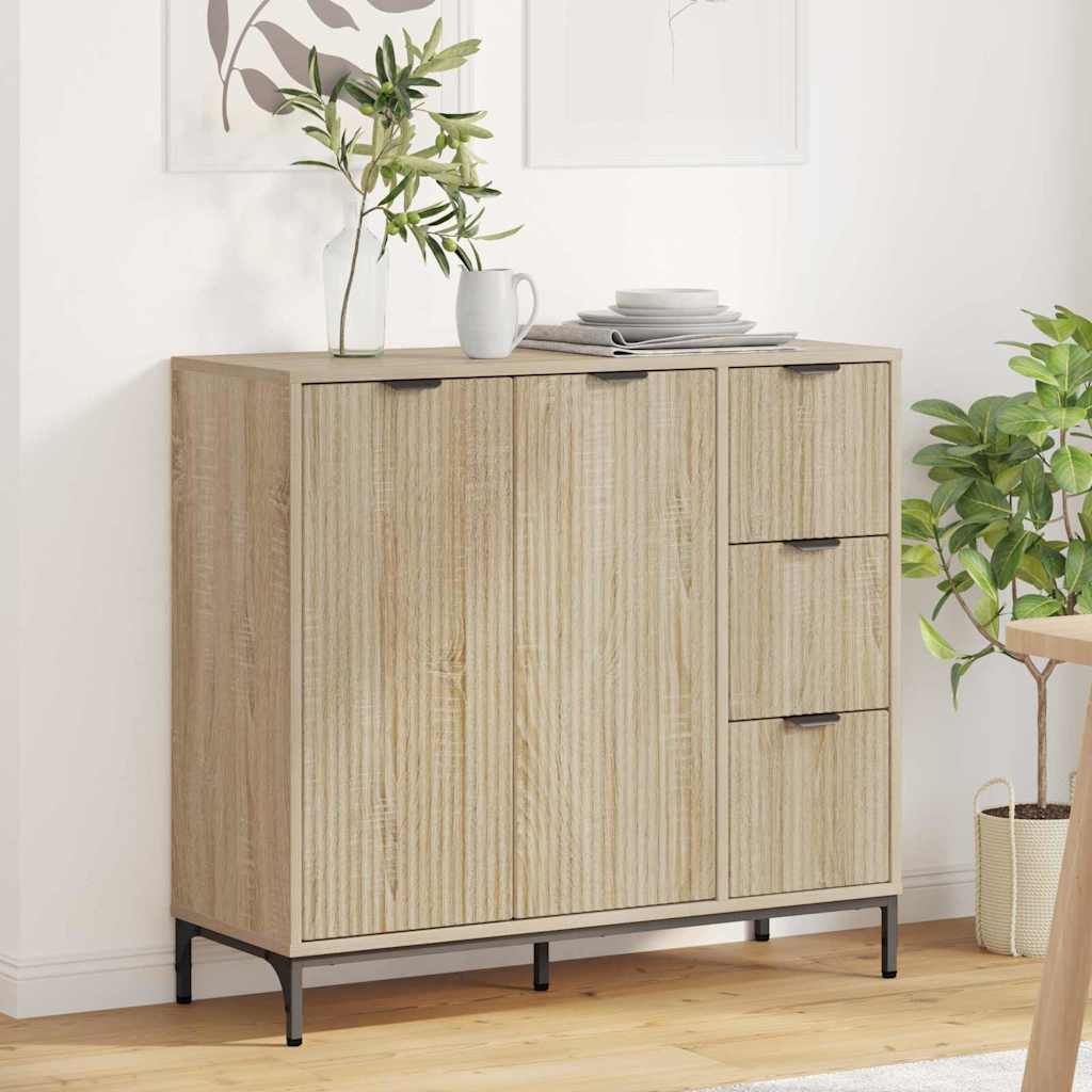 Buffet Chêne sonoma 89,5 x 33 x 82 cm Bois d'ingénierie - XIOS