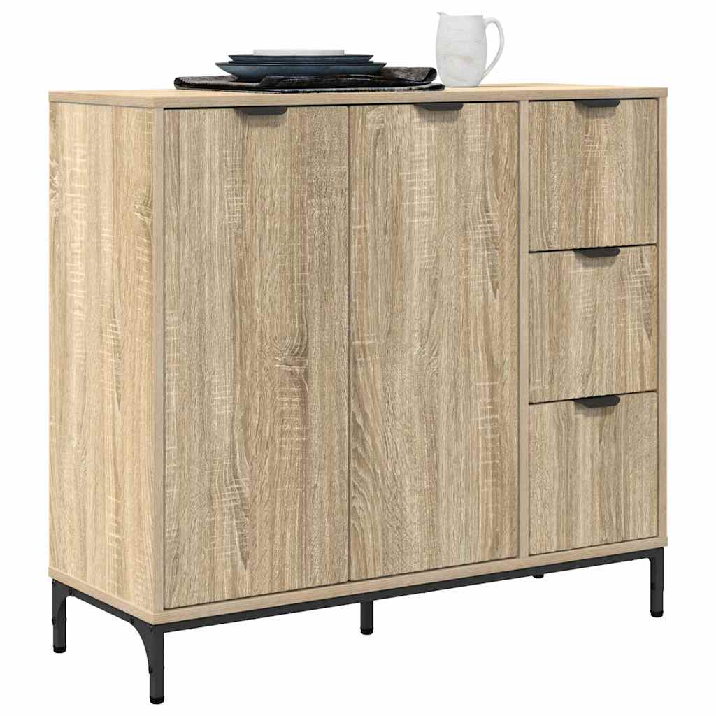 Buffet Chêne sonoma 89,5 x 33 x 82 cm Bois d'ingénierie - XIOS