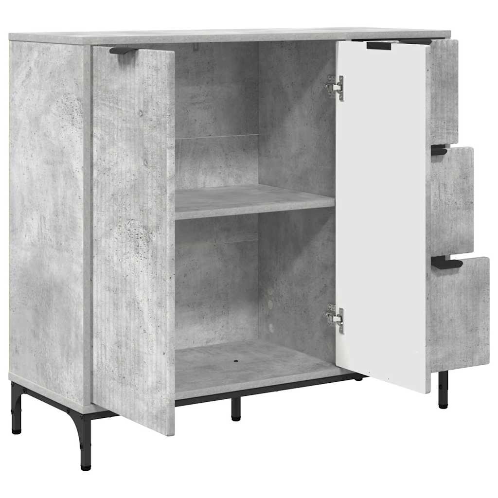 Buffet Gris béton 89,5 x 33 x 82 cm Bois d'ingénierie - XIOS
