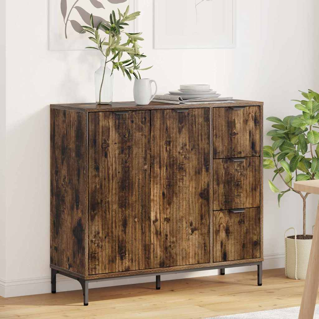 Buffet Chêne fumé 89,5 x 33 x 82 cm Bois d'ingénierie - XIOS