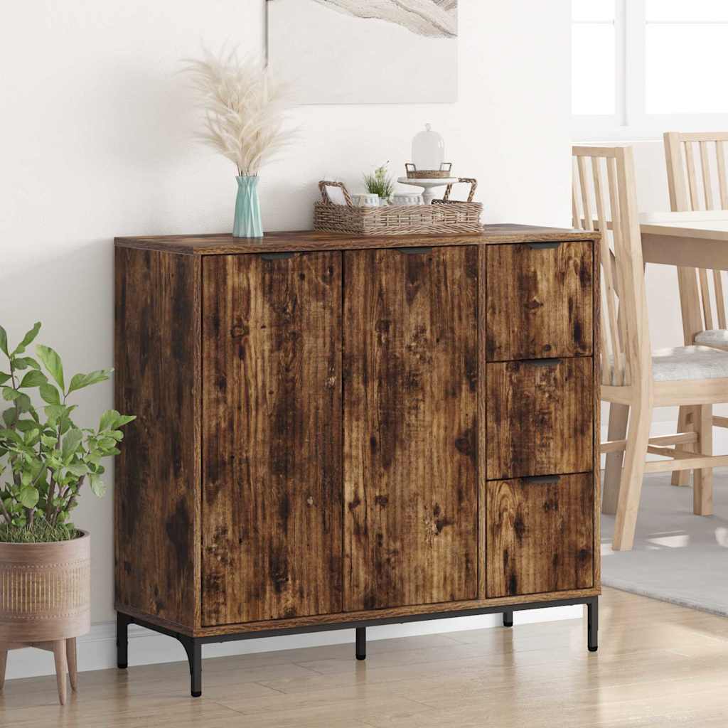 Buffet Chêne fumé 89,5 x 33 x 82 cm Bois d'ingénierie - XIOS