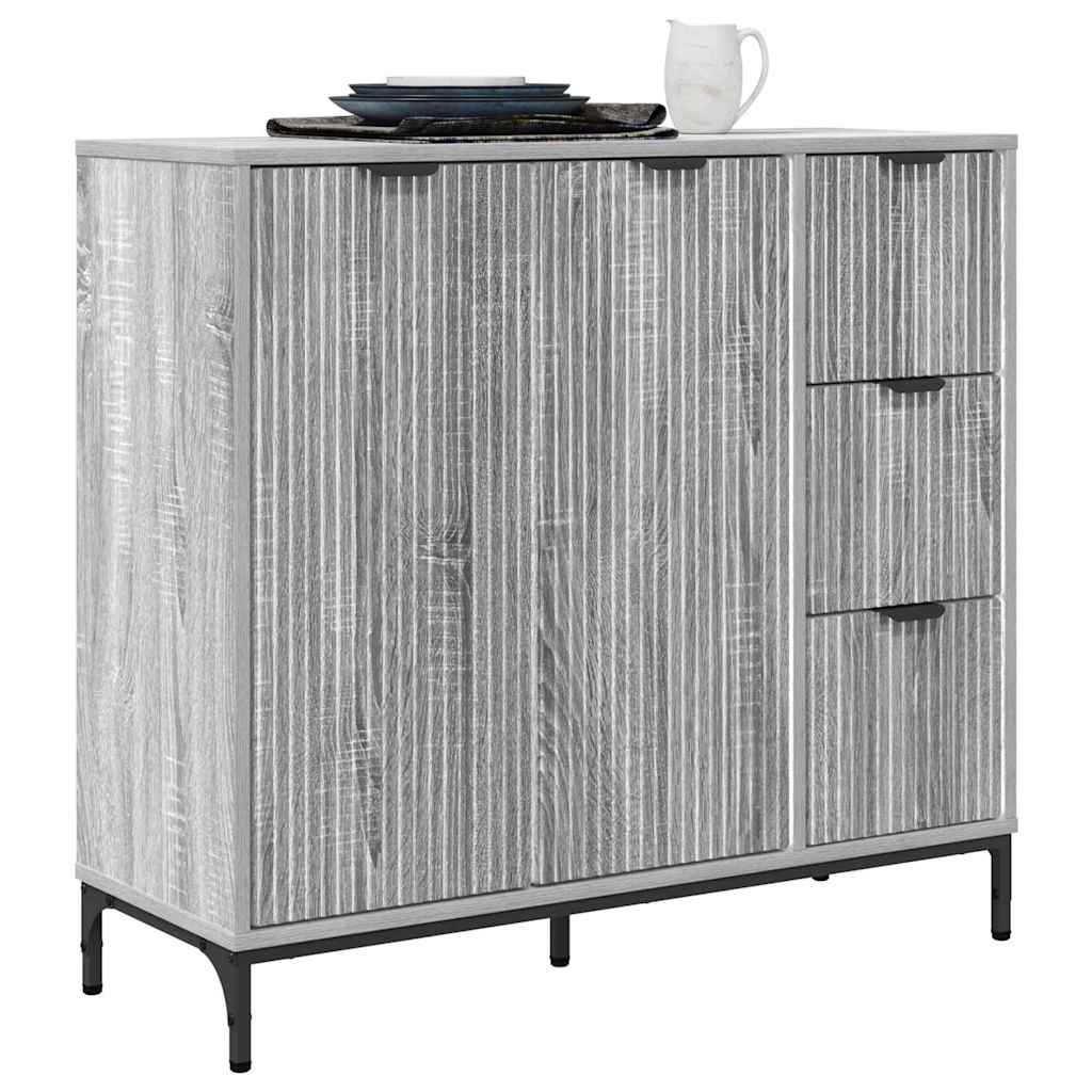 Buffet Sonoma gris 89,5 x 33 x 82 cm Bois d'ingénierie - XIOS