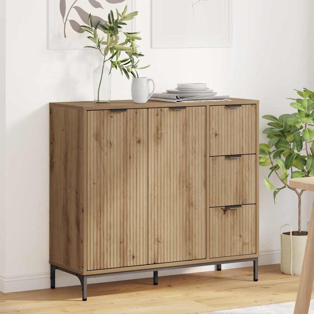 Buffet chêne artisanal 89,5 x 33 x 82 cm Bois d'ingénierie - XIOS