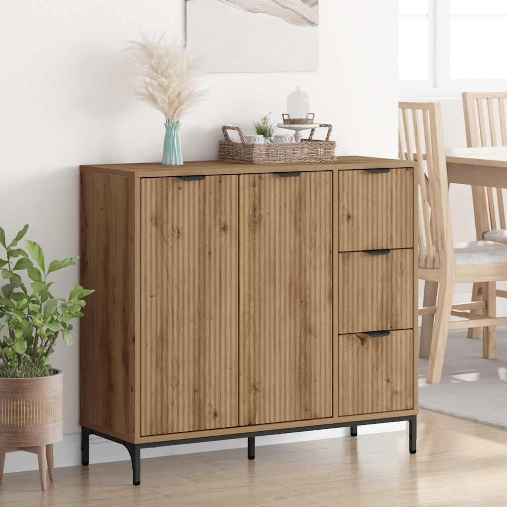 Buffet chêne artisanal 89,5 x 33 x 82 cm Bois d'ingénierie - XIOS