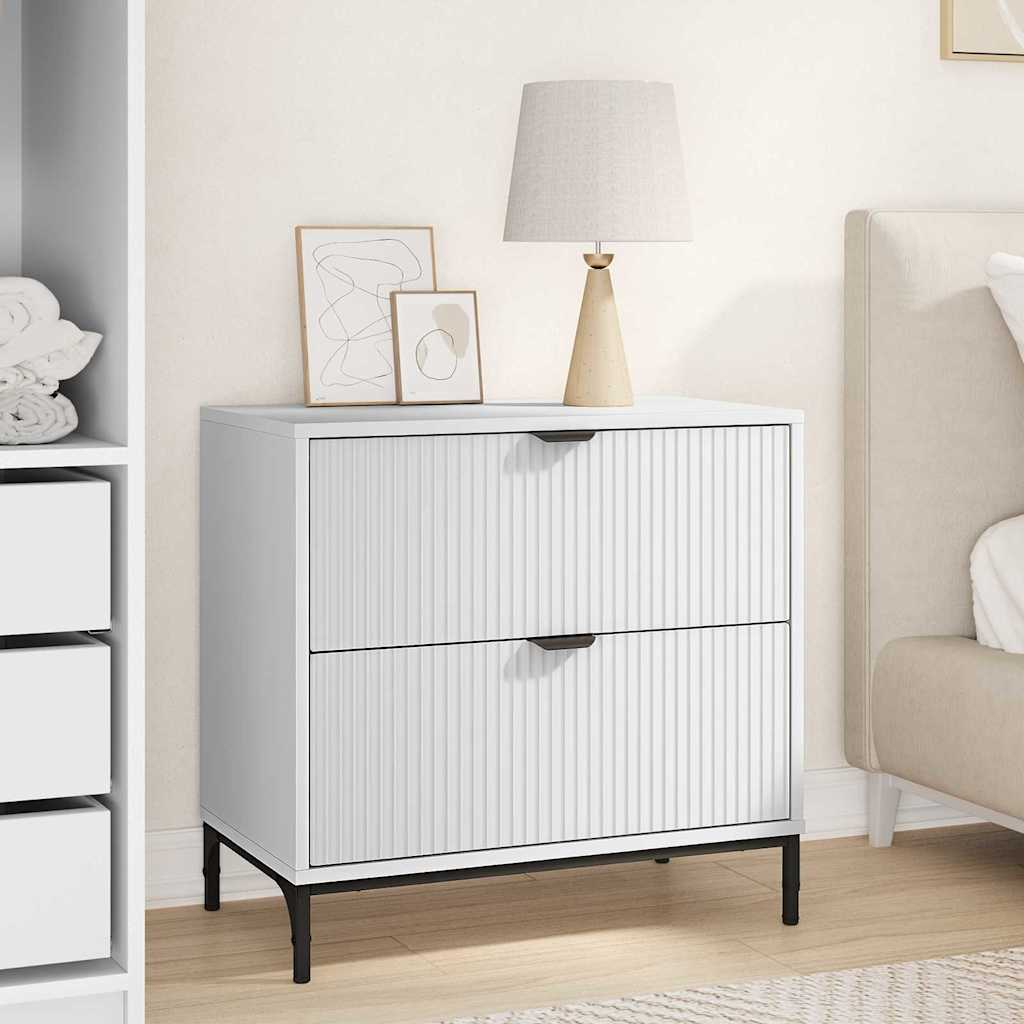 Table de chevet Blanc 63,5 x 36 x 61 cm Bois d'ingénierie - XIOS