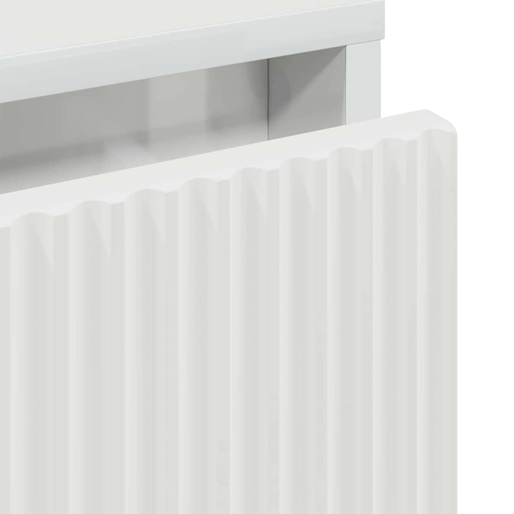 Table de chevet avec tiroir Blanc brillant 63,5 x 36 x 61 cm - XIOS