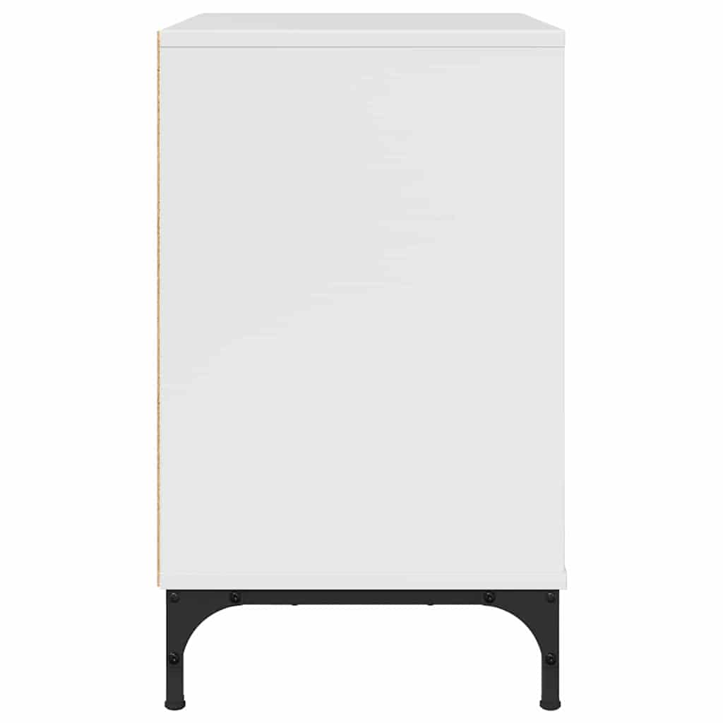 Table de chevet avec tiroir Blanc brillant 63,5 x 36 x 61 cm - XIOS