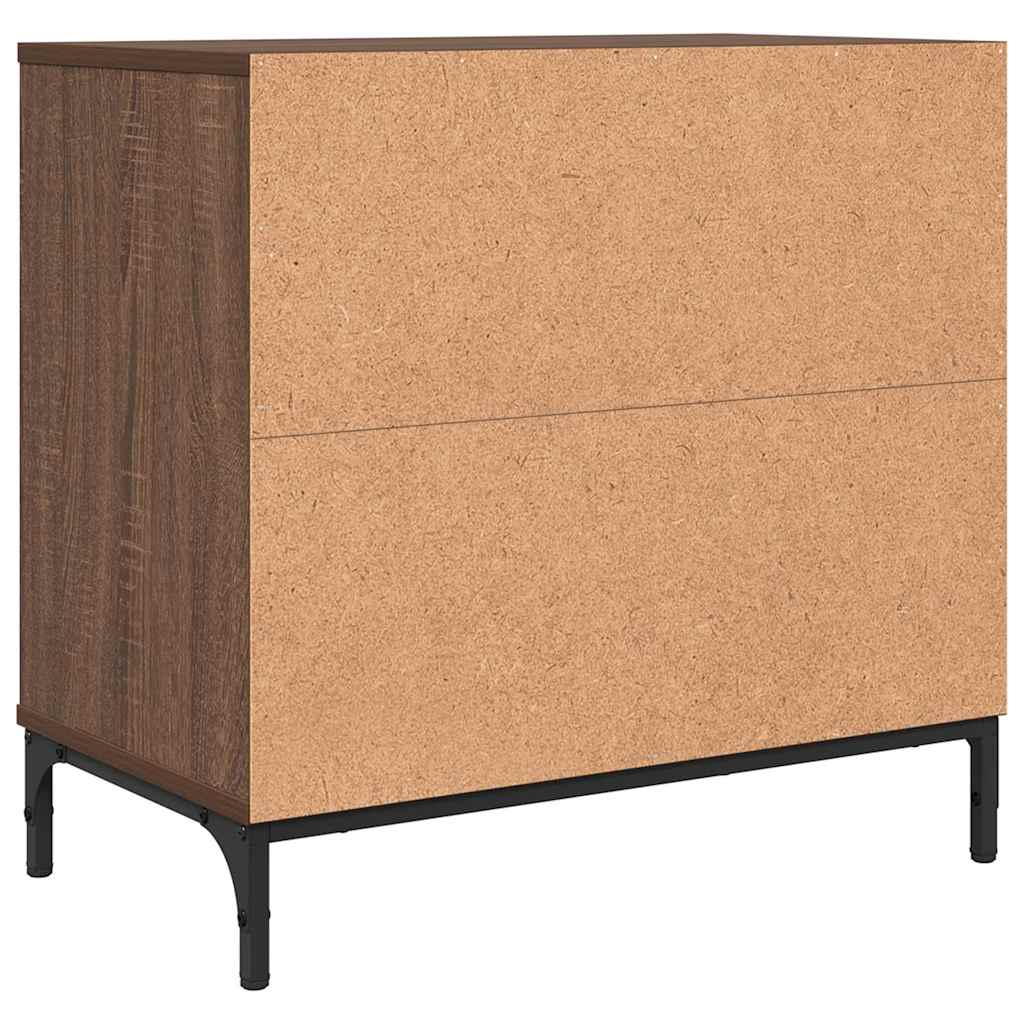 Table de chevet avec tiroir Chêne marron 63,5 x 36 x 61 cm - XIOS