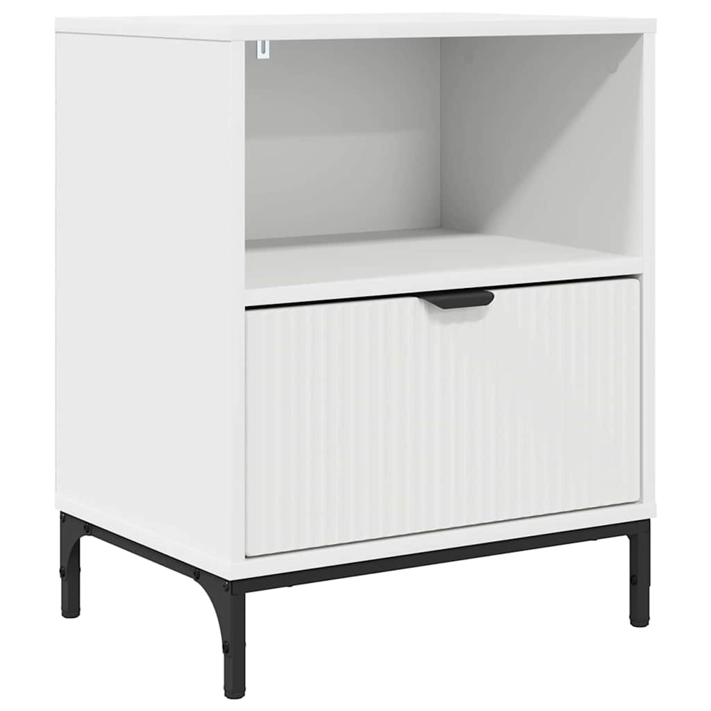 Cabinet de chevet Blanc 49 x 36 x 61 cm Bois d'ingénierie - XIOS