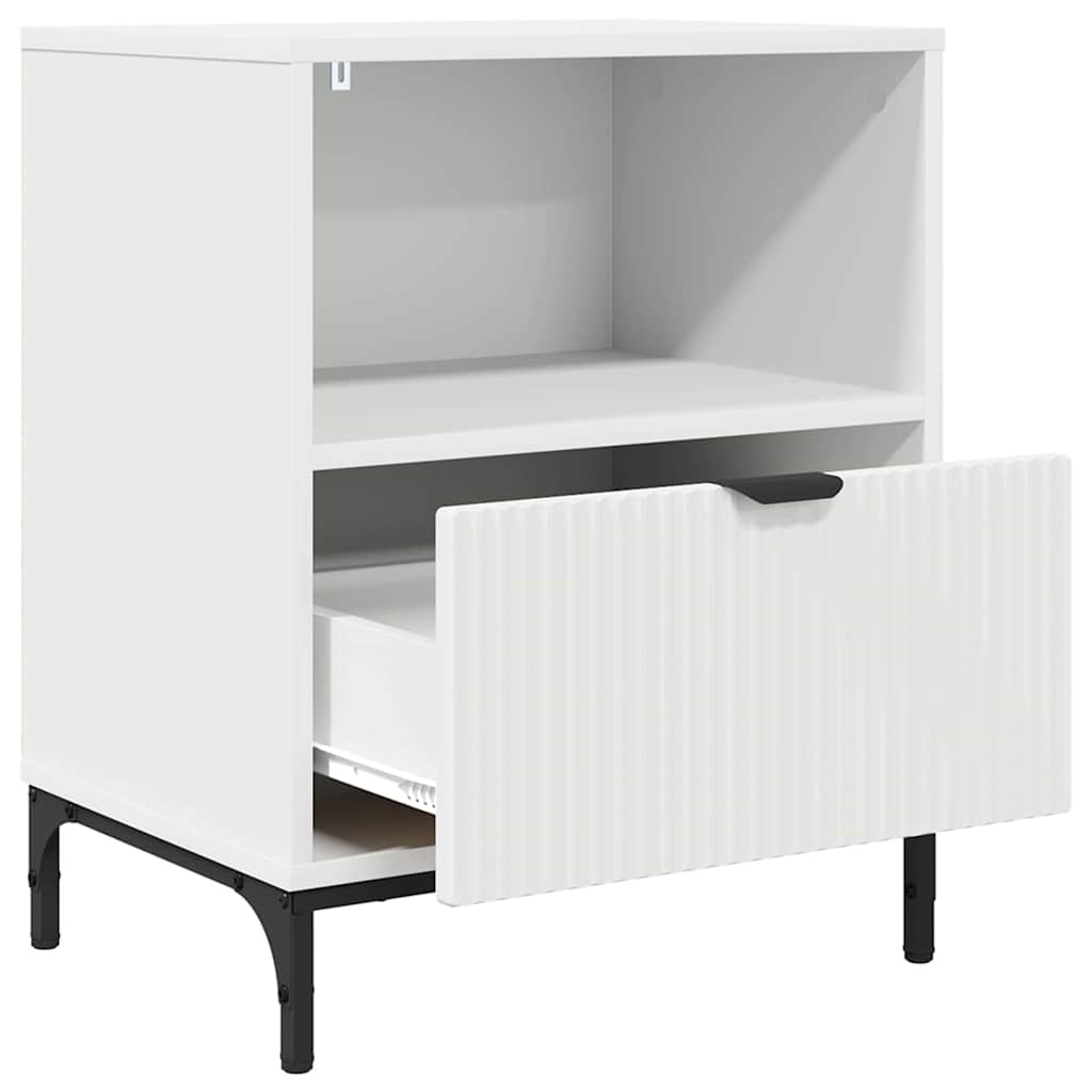 Cabinet de chevet Blanc 49 x 36 x 61 cm Bois d'ingénierie - XIOS