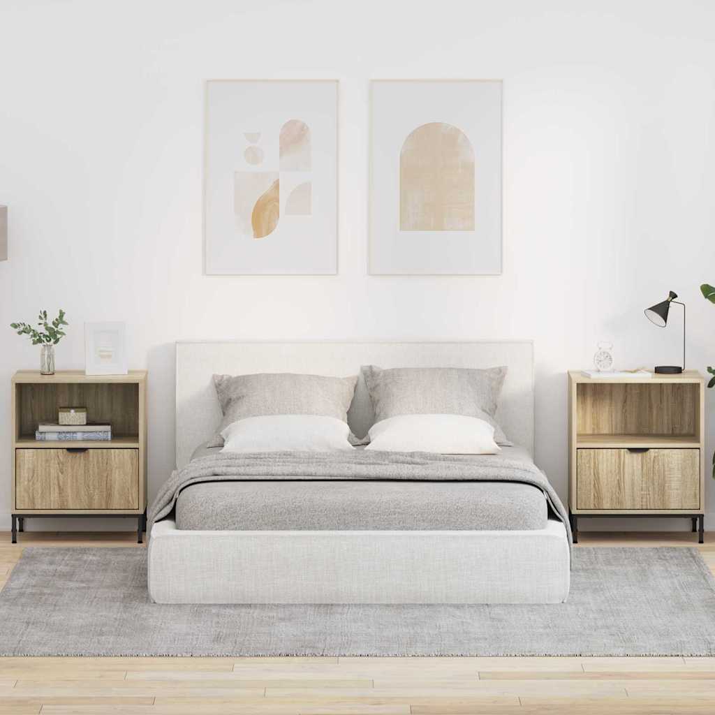 Tables de chevet avec tiroir 2 pcs Chêne sonoma 49 x 36 x 61 cm - XIOS