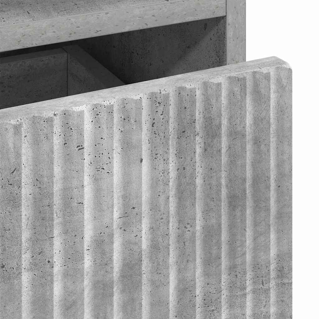 Tables de chevet avec tiroir 2 pcs Gris béton 49 x 36 x 61 cm - XIOS