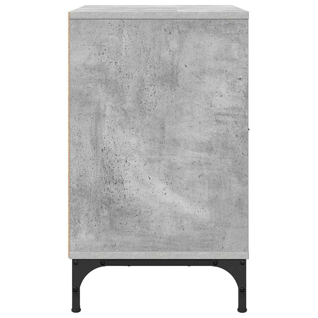 Tables de chevet avec tiroir 2 pcs Gris béton 49 x 36 x 61 cm - XIOS
