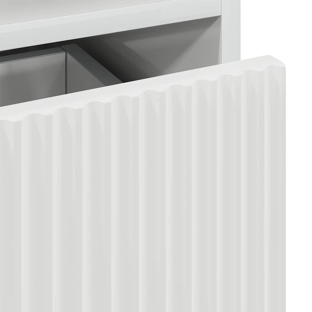 Tables de chevet 2 pcs Blanc brillant 49 x 36 x 61 cm - XIOS