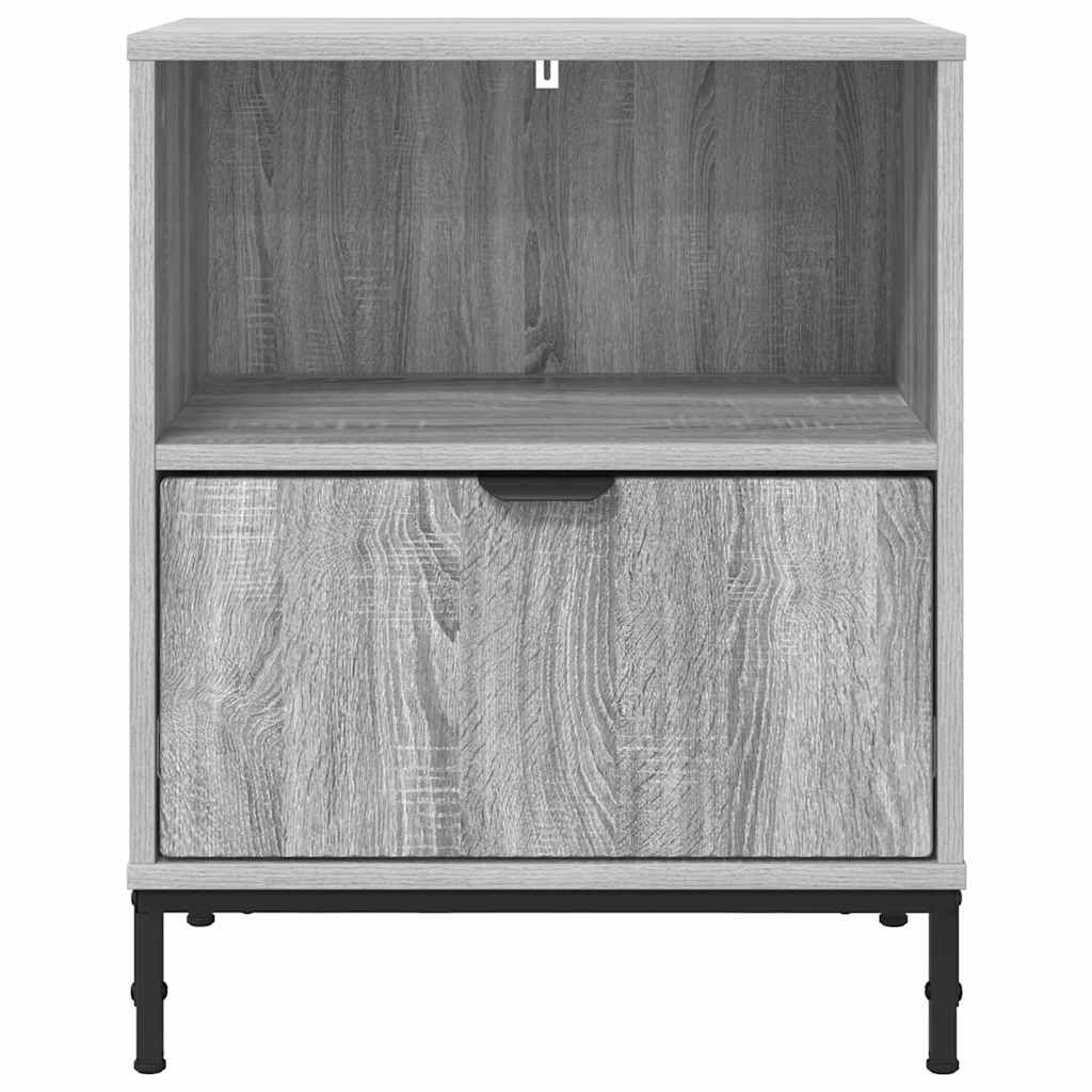 Table de chevet Sonoma gris 49 x 36 x 61 cm Bois d'ingénierie - XIOS