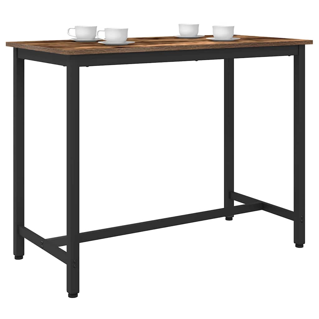 table Chêne fumé 100 x 50 x 76,5 cm Bois d'ingénierie et acier - XIOS