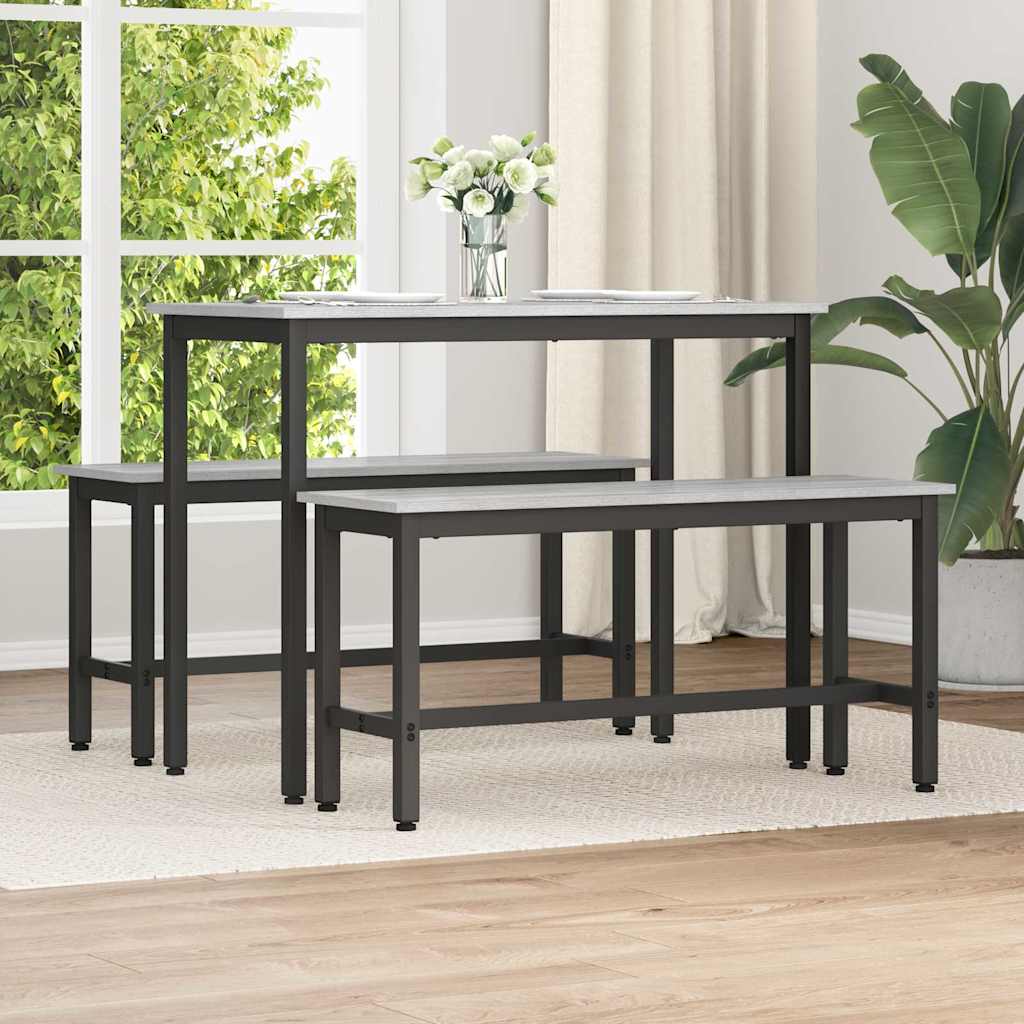 Banc de salle à manger Gris Sonoma 100 x 32,5 x 48,5 cm - XIOS