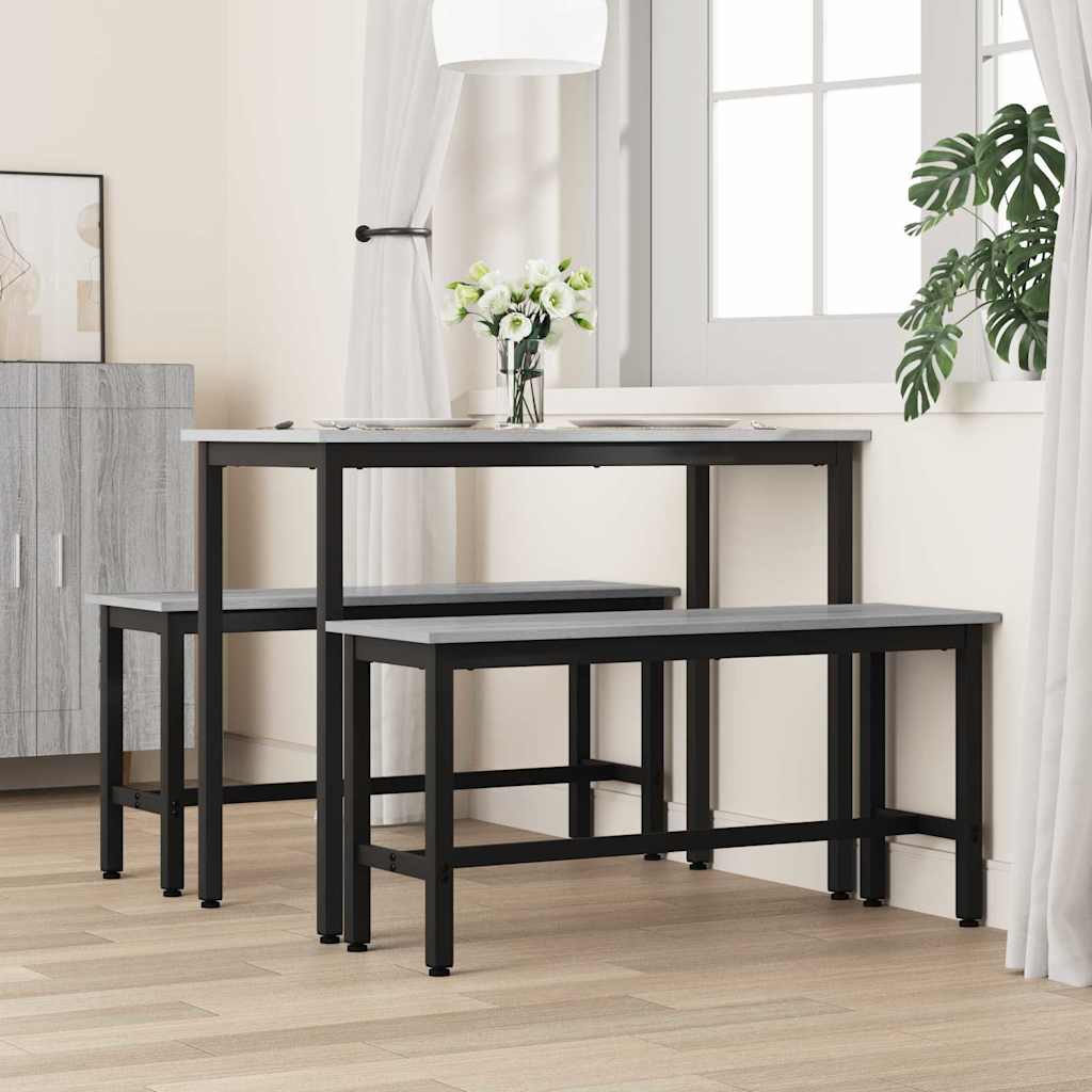 Banc de salle à manger Gris Sonoma 100 x 32,5 x 48,5 cm - XIOS