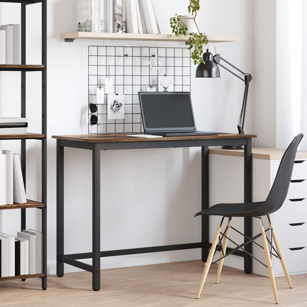 table Chêne fumé 80 x 50 x 76,5 cm Bois d'ingénierie et acier - XIOS