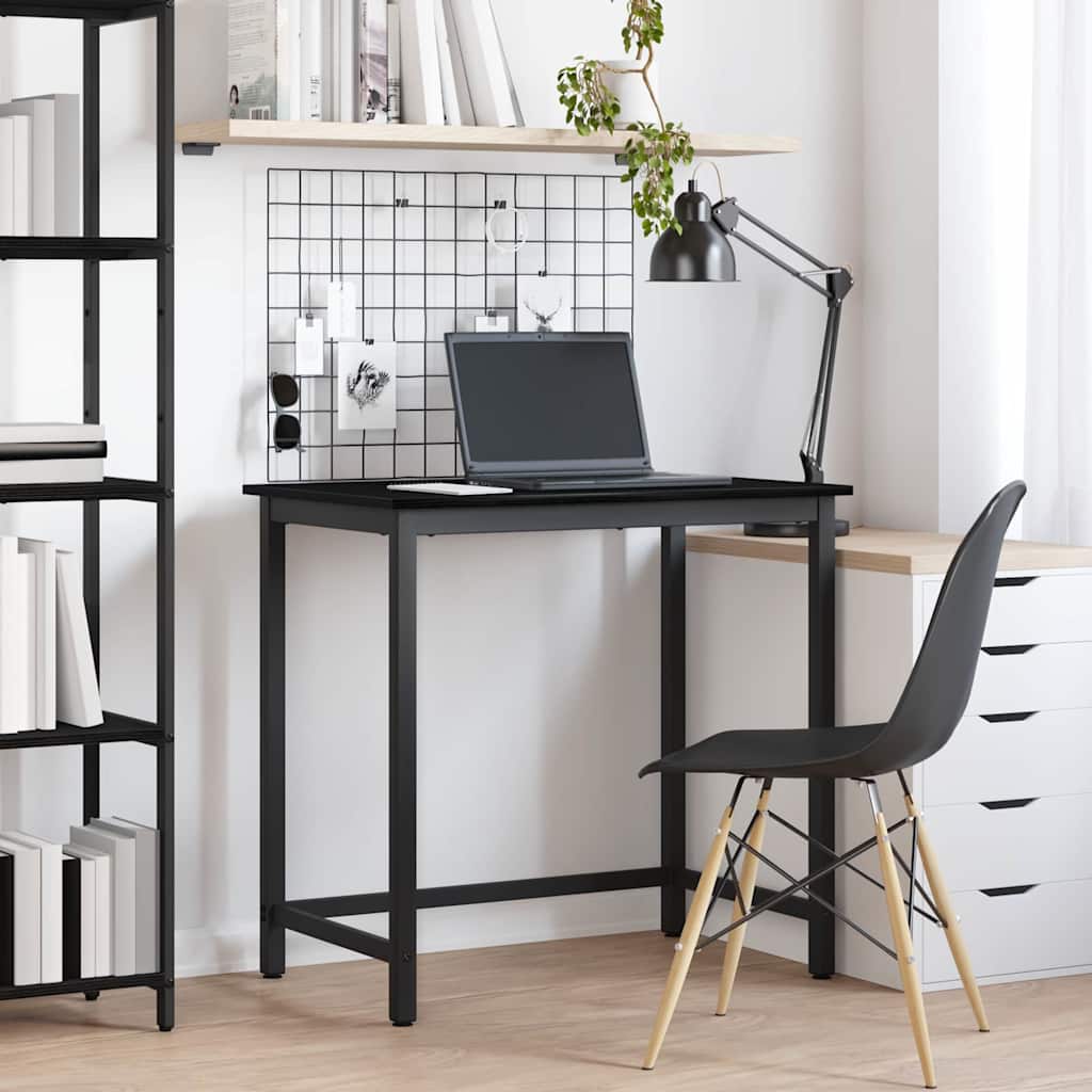 table Chêne noir 100 x 50 x 76,5 cm Bois d'ingénierie et acier - XIOS