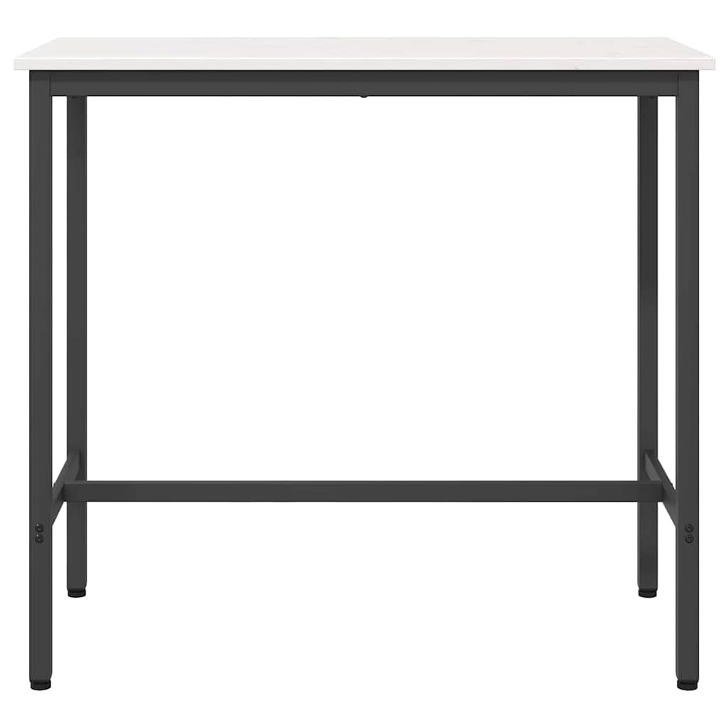 table Blanc 100 x 50 x 91 cm Bois d'ingénierie et acier - XIOS