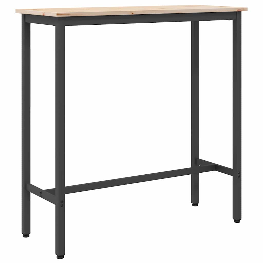 table Naturel 100 x 40 x 101 cm Bois d'ingénierie et acier - XIOS