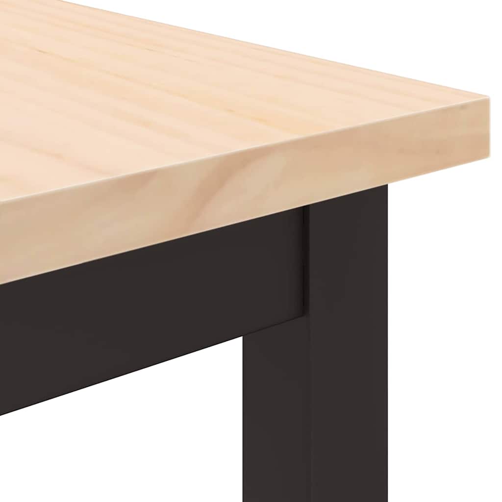 table Naturel 80 x 50 x 77 cm Bois d'ingénierie et acier - XIOS