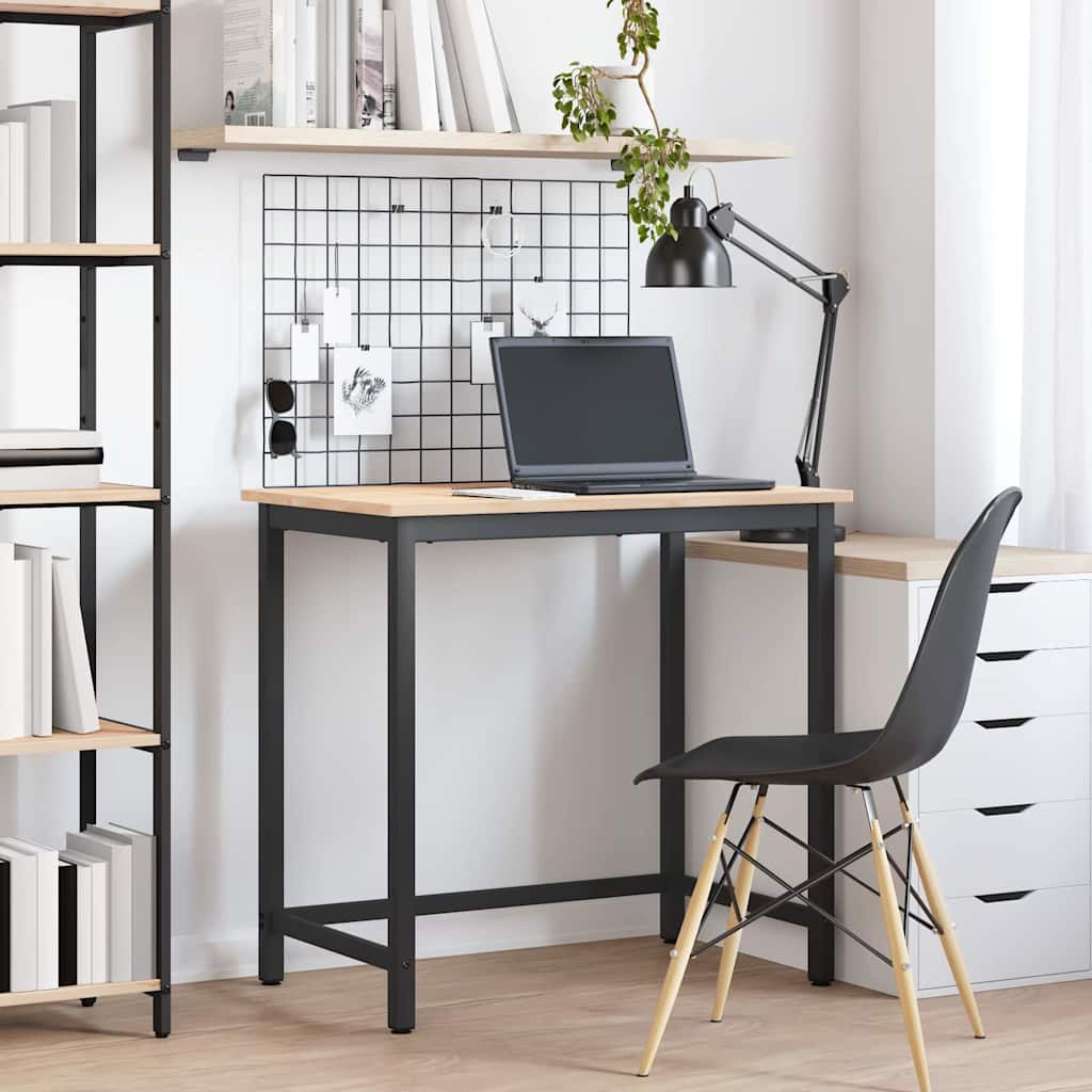 table Naturel 80 x 50 x 77 cm Bois d'ingénierie et acier - XIOS