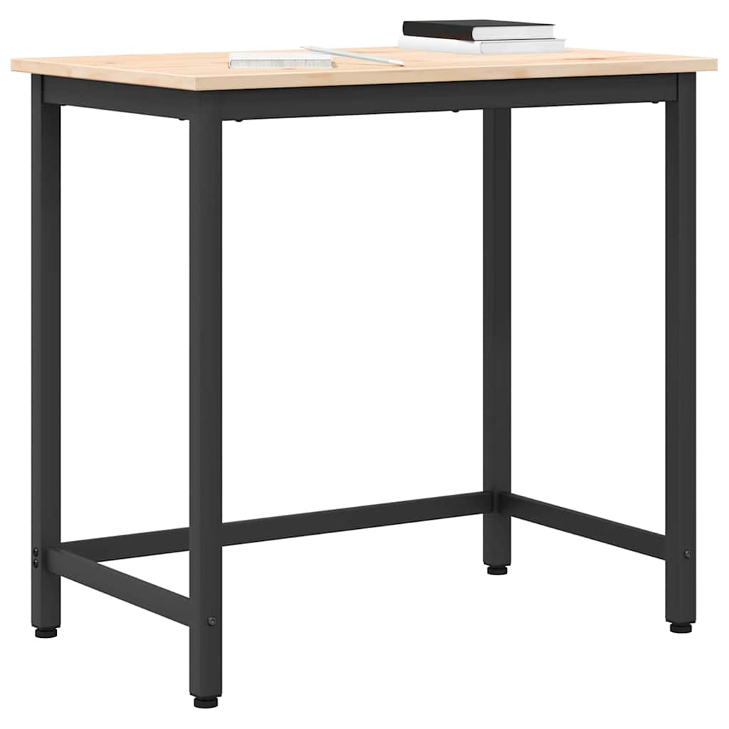 table Naturel 80 x 50 x 77 cm Bois d'ingénierie et acier - XIOS